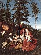 The Rest on the Flight into Egypt  dfg CRANACH, Lucas the Elder